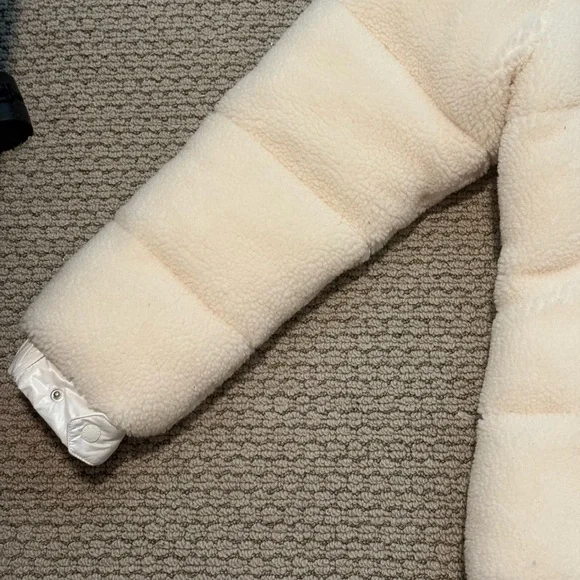 Save the Duck White Fleece Puffer Coat - Picture 2 of 13